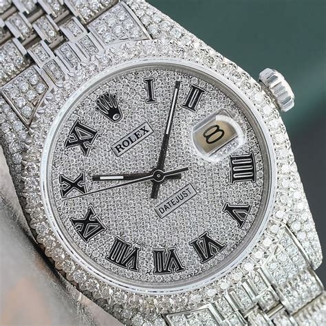 iced out diamond rolex watch|aftermarket diamond Rolex.